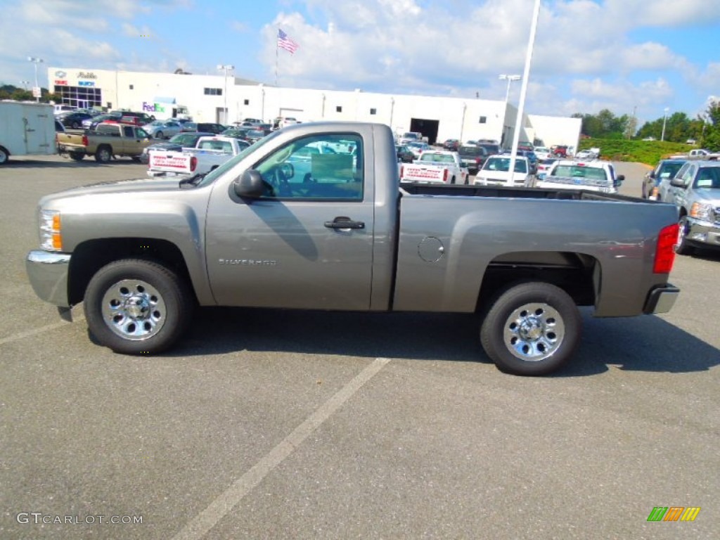 2012 Silverado 1500 LS Regular Cab - Graystone Metallic / Dark Titanium photo #4