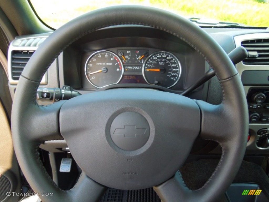 2012 Chevrolet Colorado LT Crew Cab Ebony Steering Wheel Photo #71224833