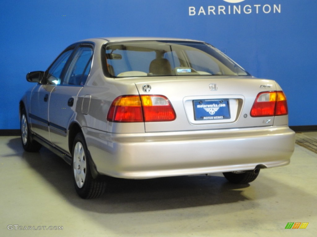 2000 Civic LX Sedan - Titanium Metallic / Beige photo #6