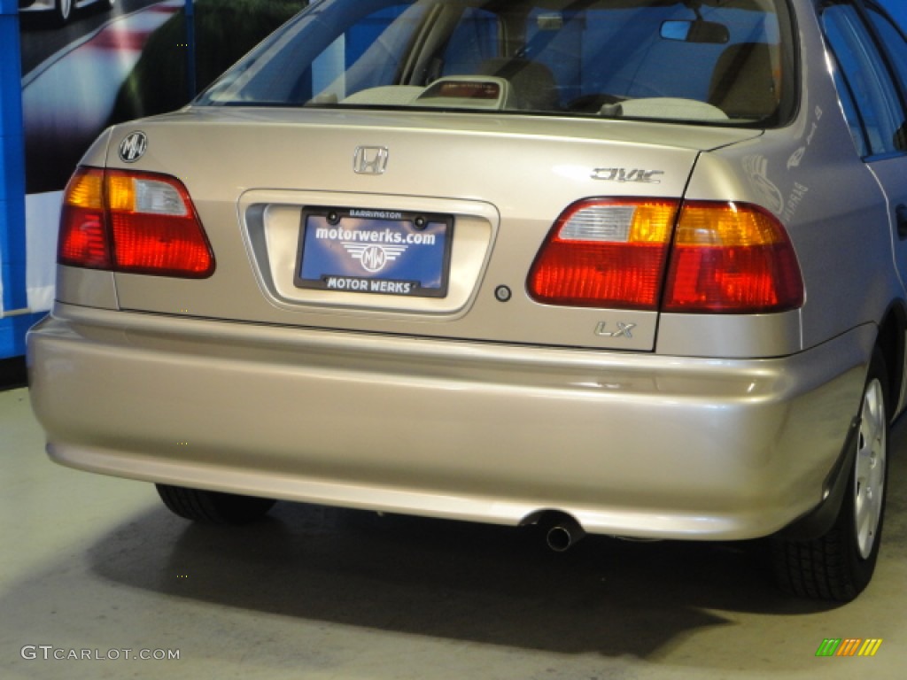 2000 Civic LX Sedan - Titanium Metallic / Beige photo #9