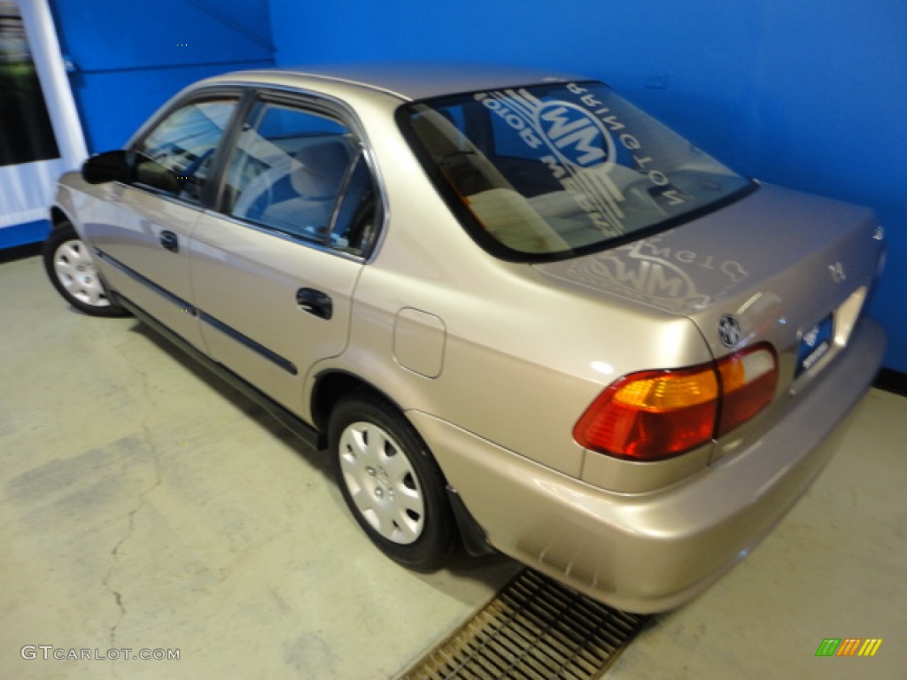 2000 Civic LX Sedan - Titanium Metallic / Beige photo #36