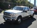 2012 Oxford White Ford F350 Super Duty Lariat Crew Cab 4x4 Dually  photo #4