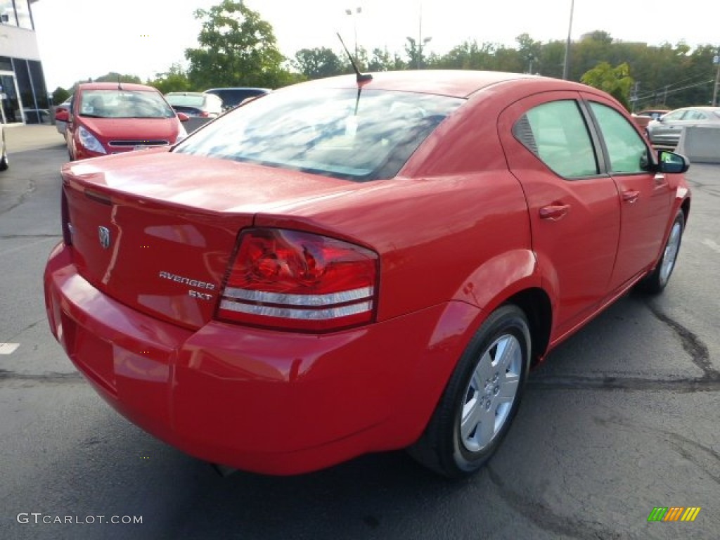 2009 Avenger SXT - Tor Red / Dark Slate Gray photo #3