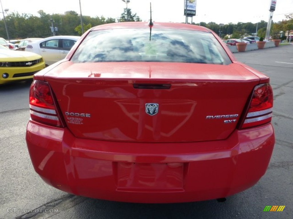 2009 Avenger SXT - Tor Red / Dark Slate Gray photo #4