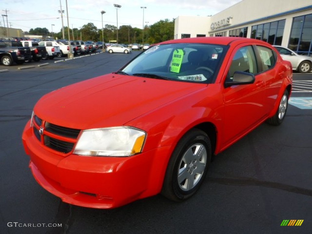 2009 Avenger SXT - Tor Red / Dark Slate Gray photo #7