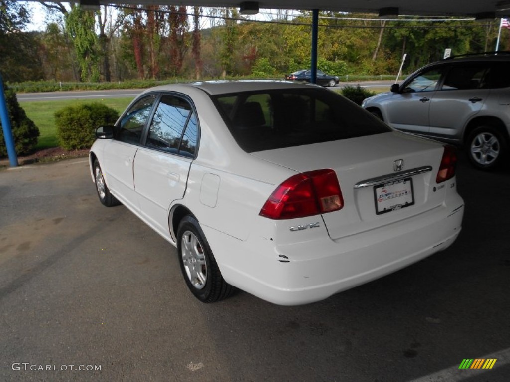 2002 Civic LX Sedan - Taffeta White / Gray photo #2