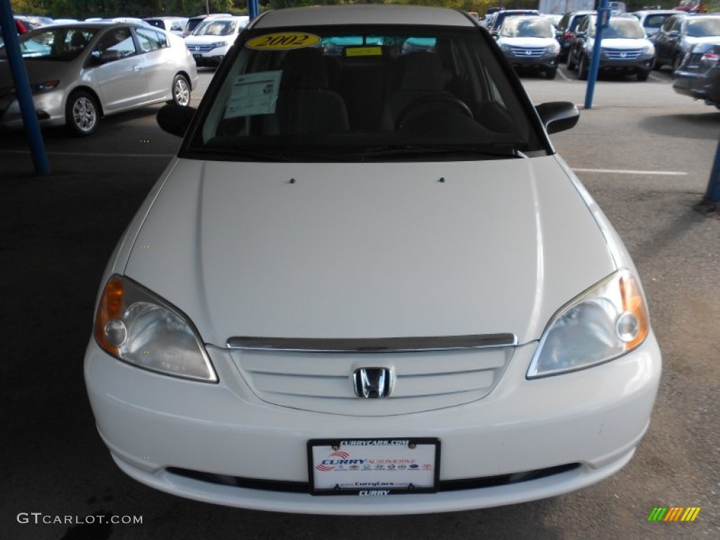 2002 Civic LX Sedan - Taffeta White / Gray photo #3