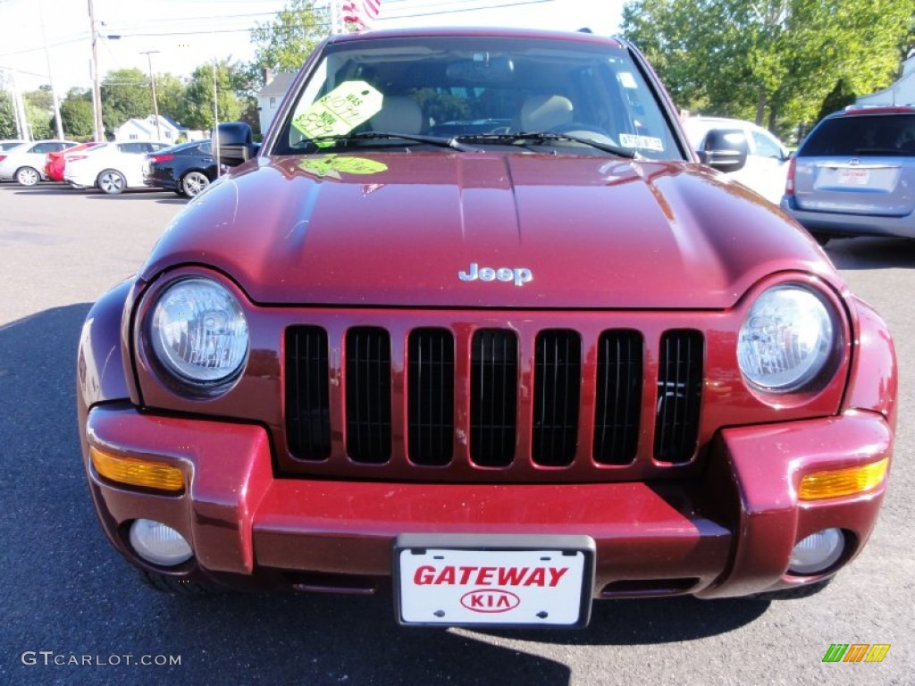 2003 Liberty Limited 4x4 - Dark Garnet Red Pearl / Taupe photo #3
