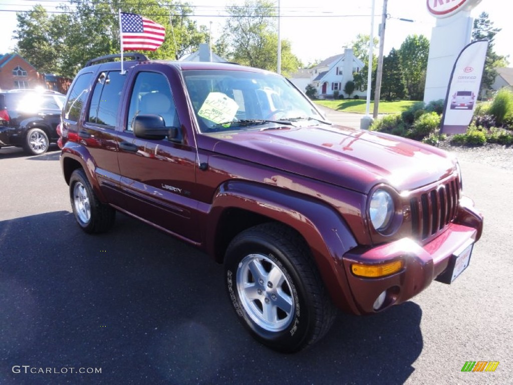 2003 Liberty Limited 4x4 - Dark Garnet Red Pearl / Taupe photo #4