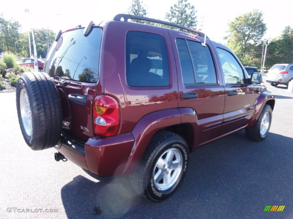 2003 Liberty Limited 4x4 - Dark Garnet Red Pearl / Taupe photo #6