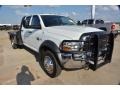 2011 Bright White Dodge Ram 4500 HD SLT Crew Cab 4x4 Flat Bed  photo #14