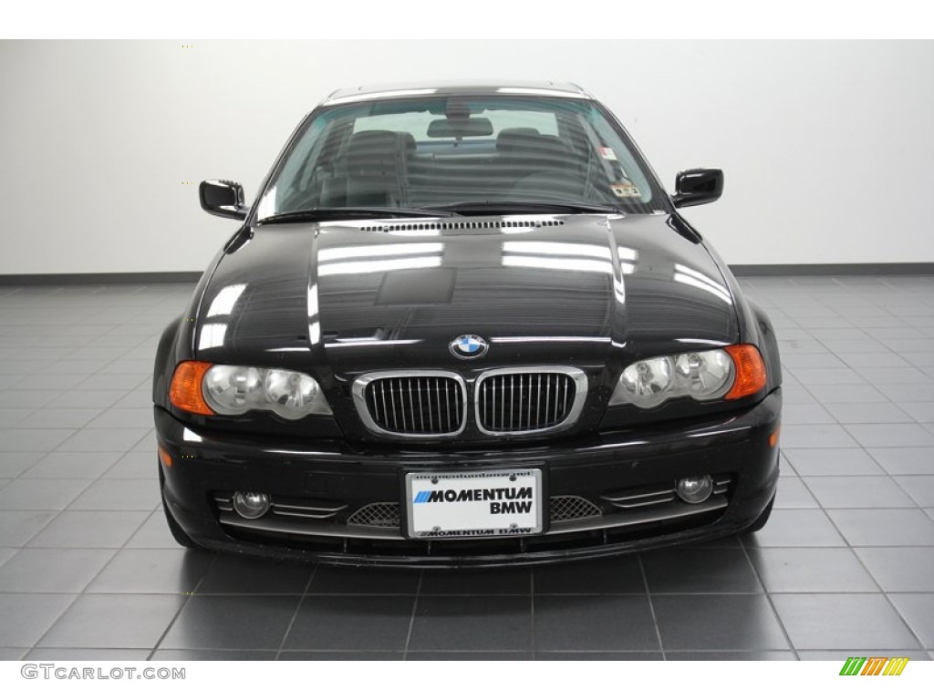 2001 3 Series 330i Coupe - Jet Black / Black photo #6