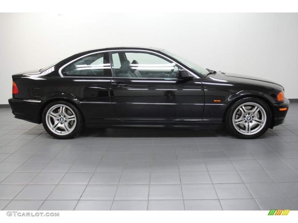 2001 3 Series 330i Coupe - Jet Black / Black photo #7