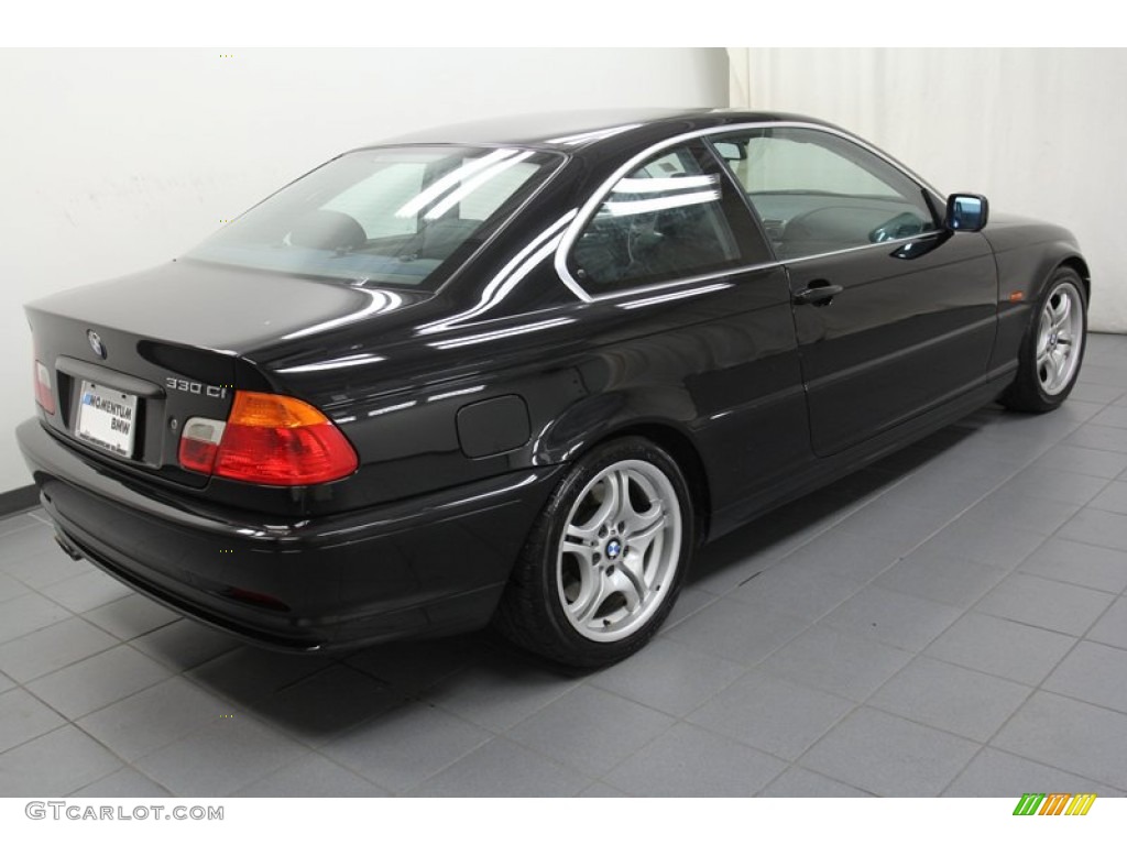 2001 3 Series 330i Coupe - Jet Black / Black photo #11