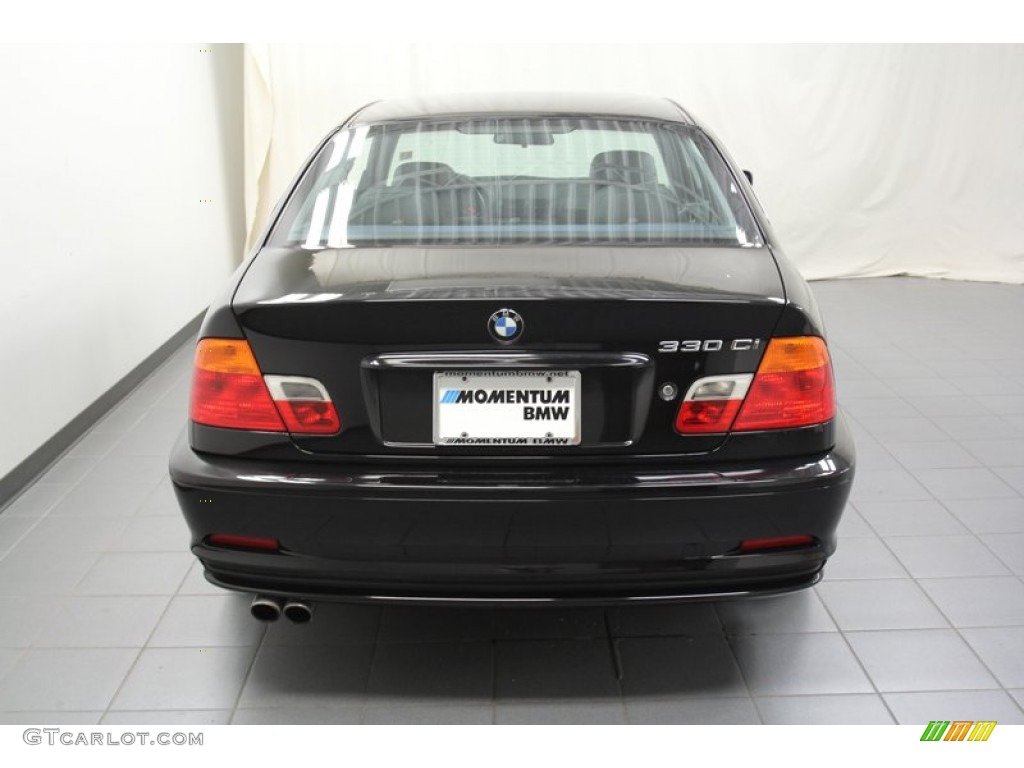 2001 3 Series 330i Coupe - Jet Black / Black photo #12