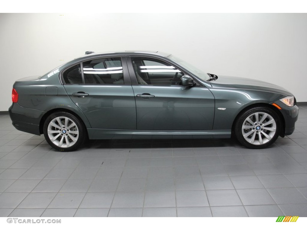 2011 3 Series 328i Sedan - Tasman Green Metallic / Oyster/Black Dakota Leather photo #7