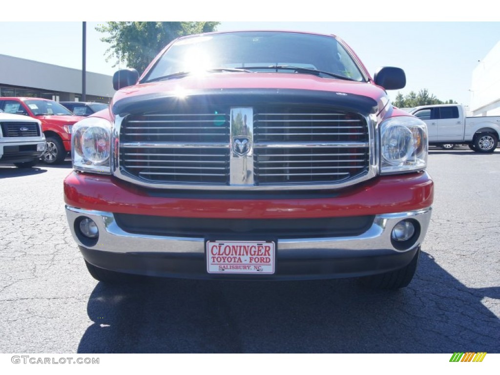 2007 Ram 1500 SLT Quad Cab - Flame Red / Medium Slate Gray photo #7