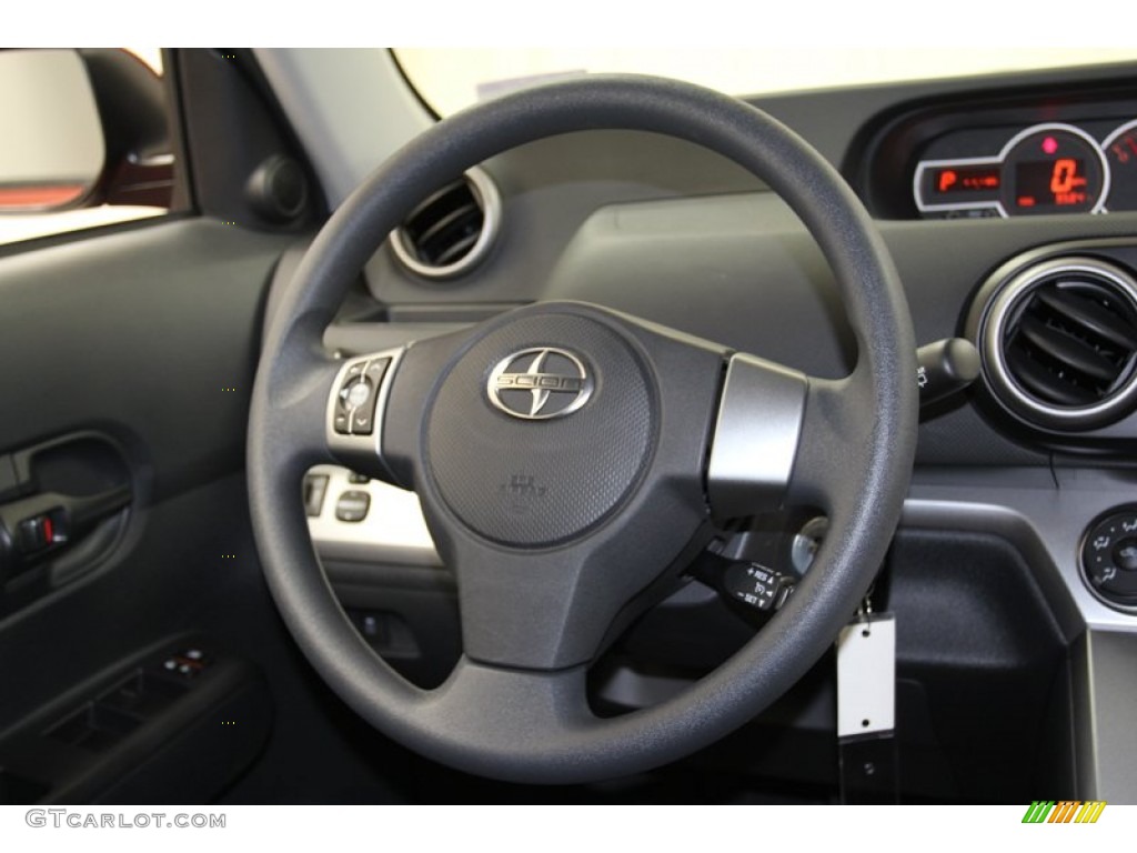 2012 Scion xB Release Series 9.0 RS Suede Style Dark Gray/Hot Lava Steering Wheel Photo #71243092