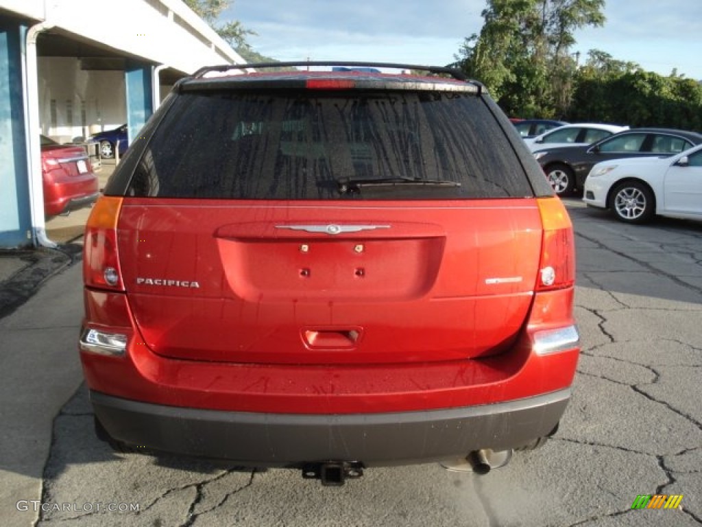 2004 Pacifica AWD - Deep Molten Red Pearl / Dark Slate Gray photo #7