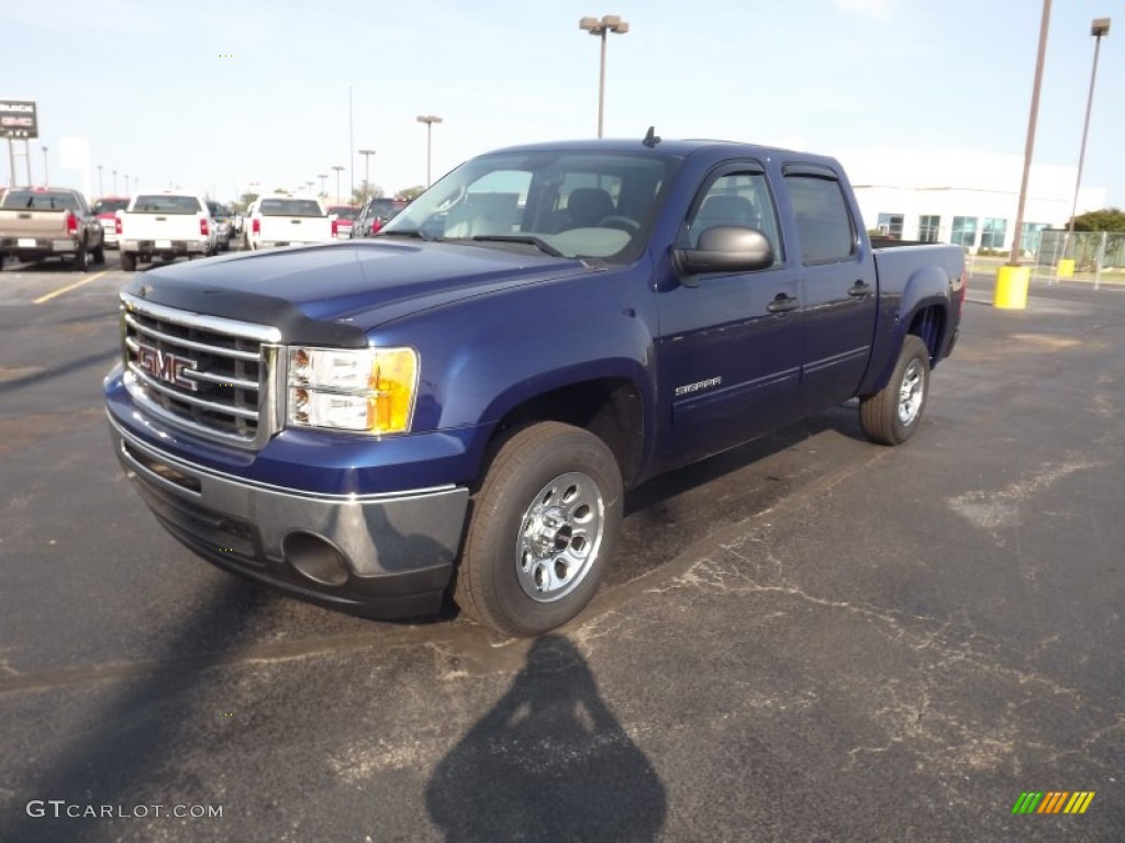 2013 Sierra 1500 SL Crew Cab - Heritage Blue Metallic / Dark Titanium photo #1