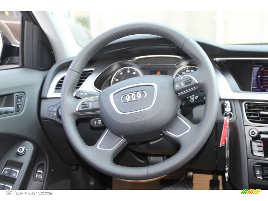2013 Audi Allroad 2.0T quattro Avant Black Steering Wheel Photo #71244679
