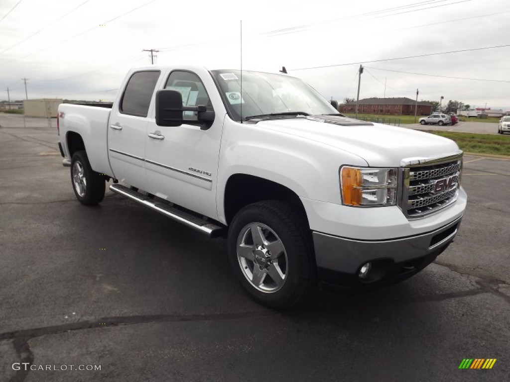 Summit White 2013 GMC Sierra 2500HD SLE Crew Cab 4x4 Exterior Photo #71244916