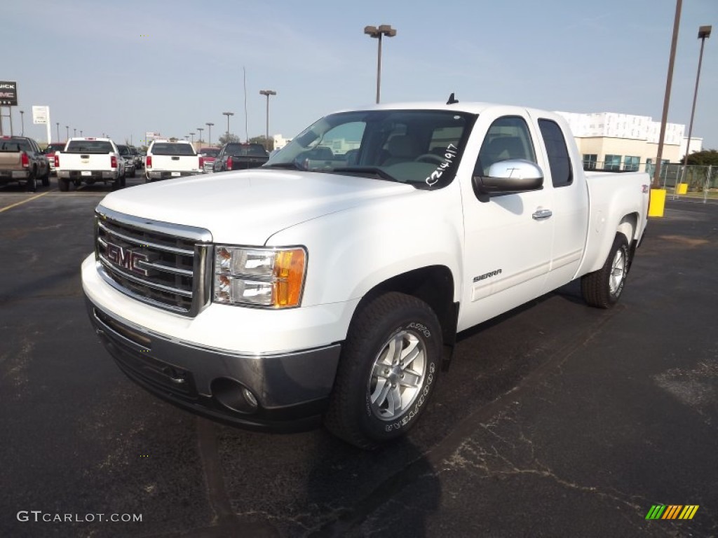 2012 Sierra 1500 SLE Extended Cab 4x4 - Summit White / Dark Titanium/Light Titanium photo #1