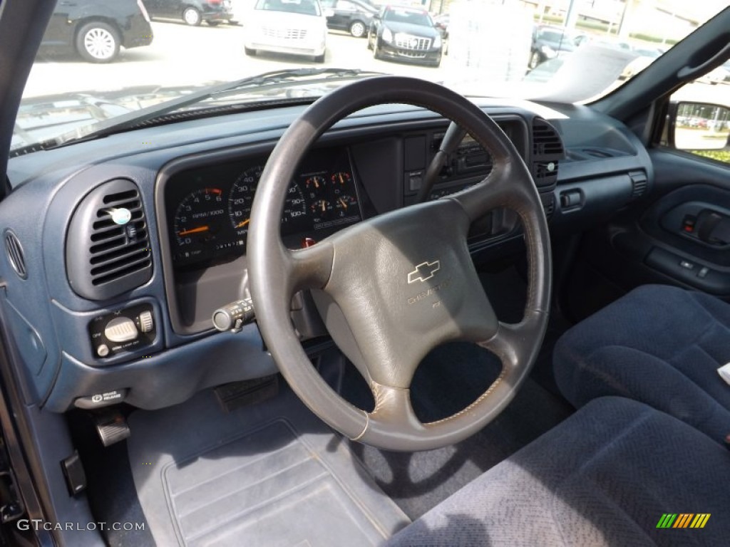 Blue Interior 1996 Chevrolet C/K 2500 C2500 Extended Cab Photo #71248256