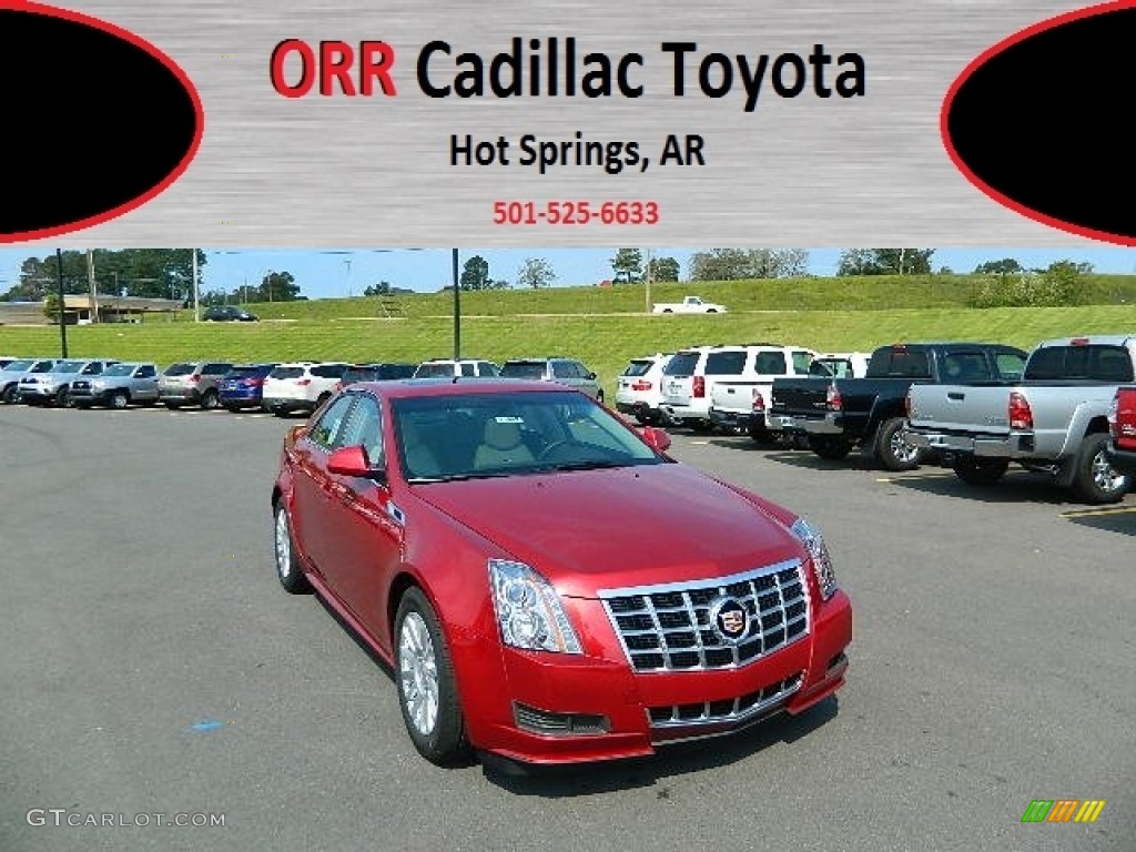 2013 CTS 3.0 Sedan - Crystal Red Tintcoat / Light Titanium/Ebony photo #1