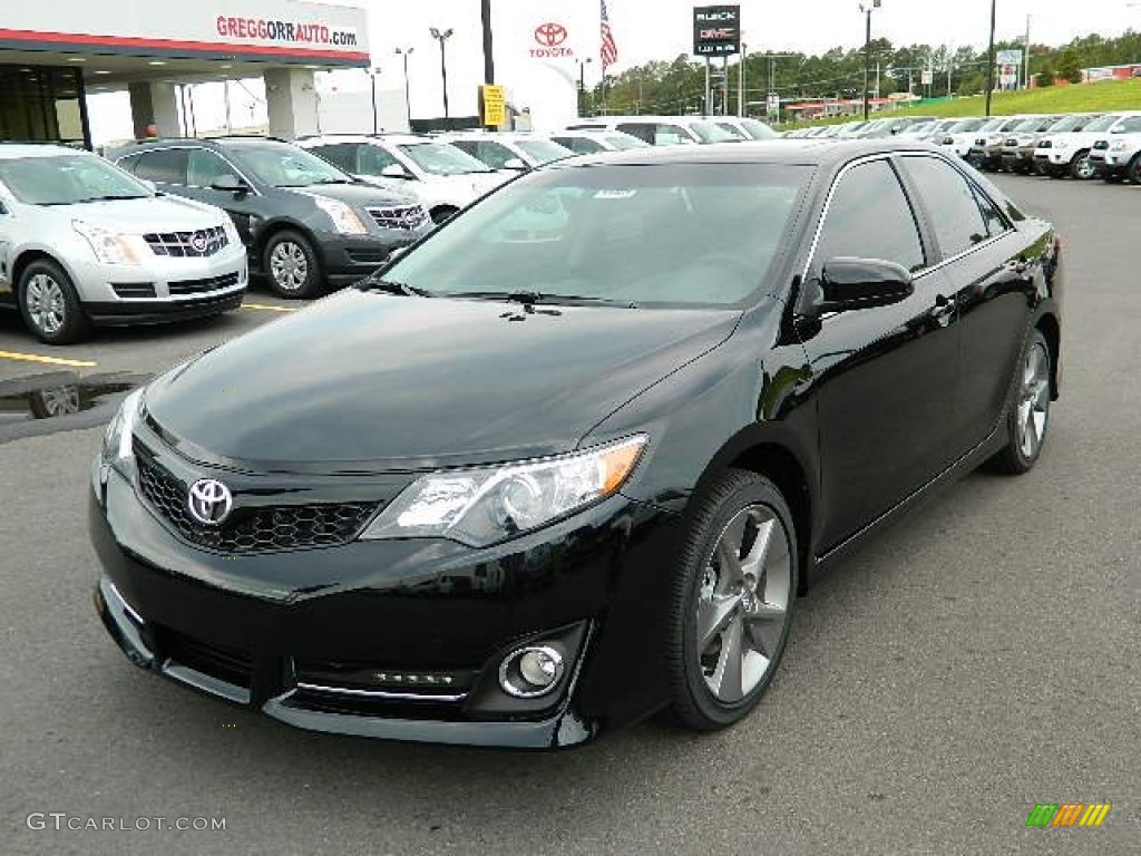 2012 Camry SE - Attitude Black Metallic / Black/Ash photo #7