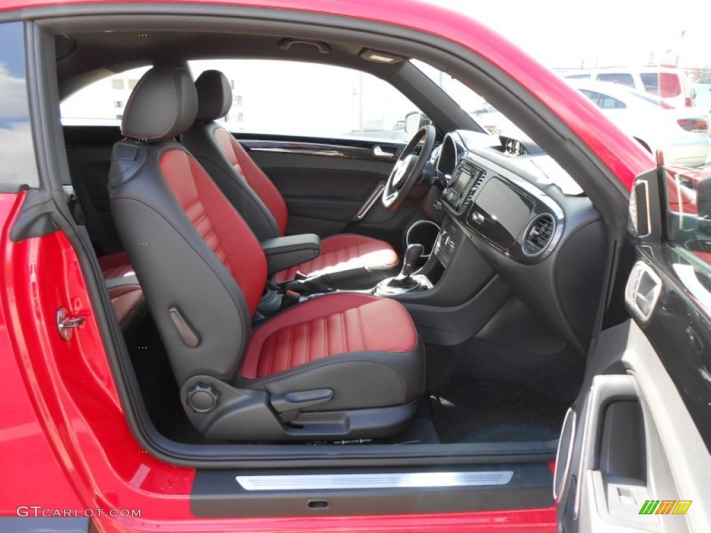 Black/Red Interior 2013 Volkswagen Beetle Turbo Photo #71251128
