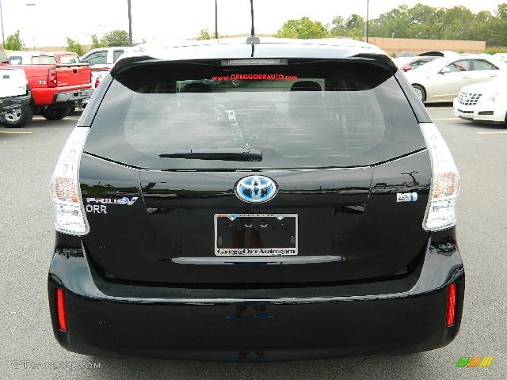 2012 Prius v Three Hybrid - Black / Misty Gray photo #4
