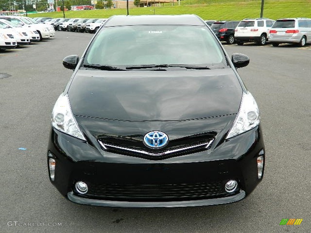 2012 Prius v Three Hybrid - Black / Misty Gray photo #8