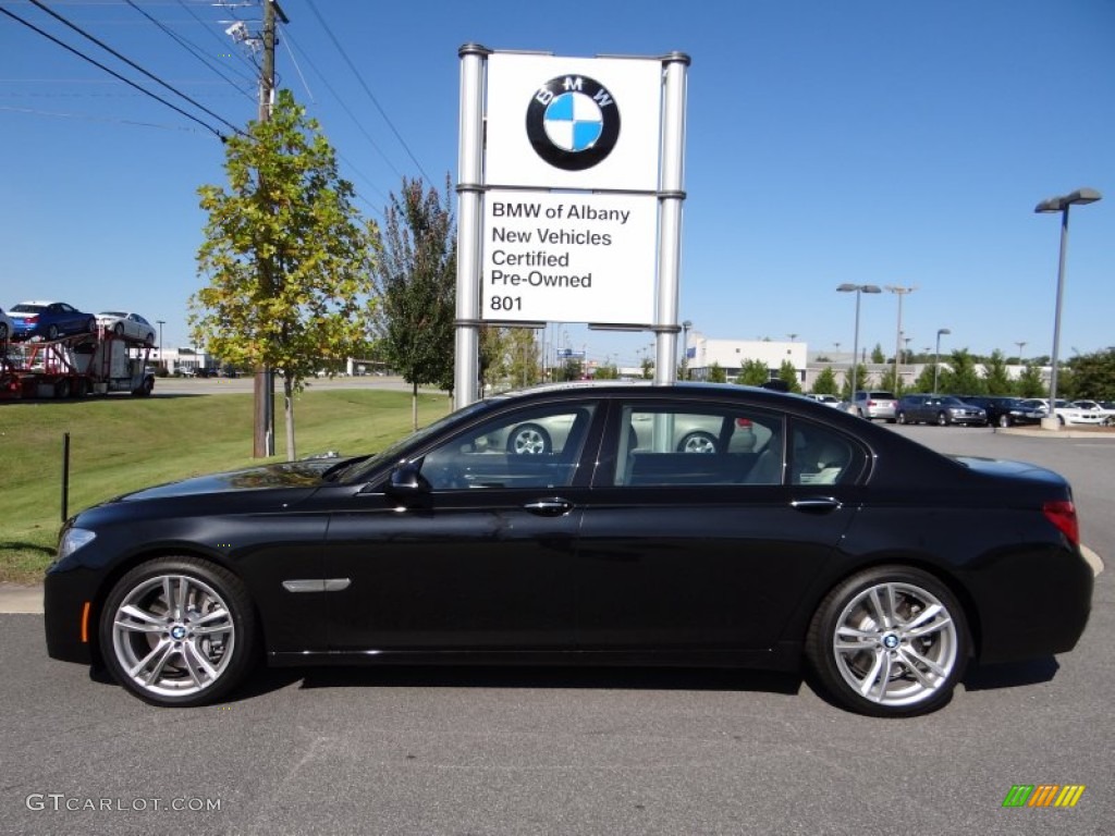 2013 7 Series 750Li Sedan - Black Sapphire Metallic / Ivory White/Black photo #1