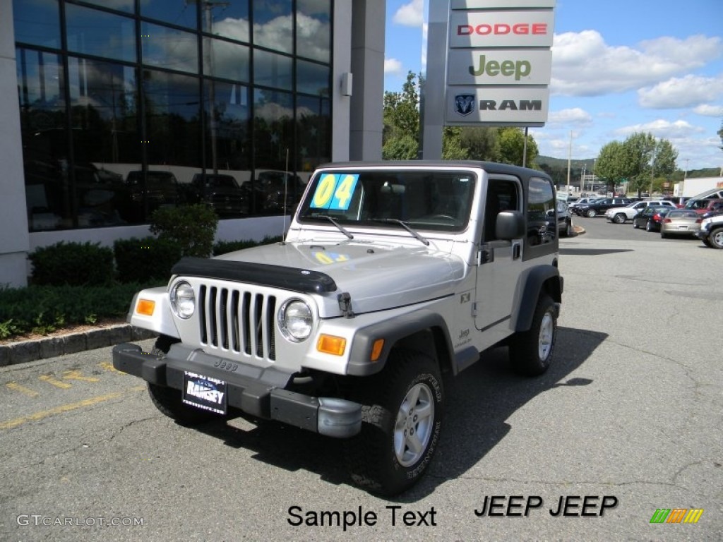 2004 Wrangler X 4x4 - Bright Silver Metallic / Dark Slate Gray photo #1