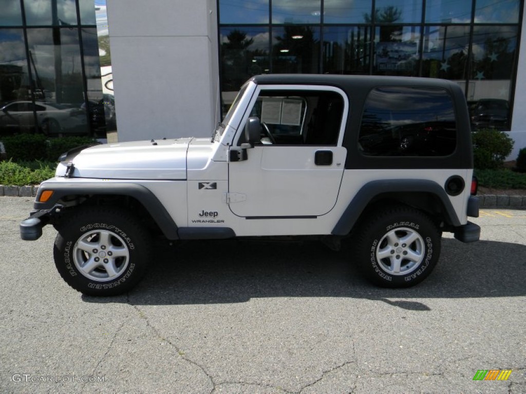 2004 Wrangler X 4x4 - Bright Silver Metallic / Dark Slate Gray photo #2