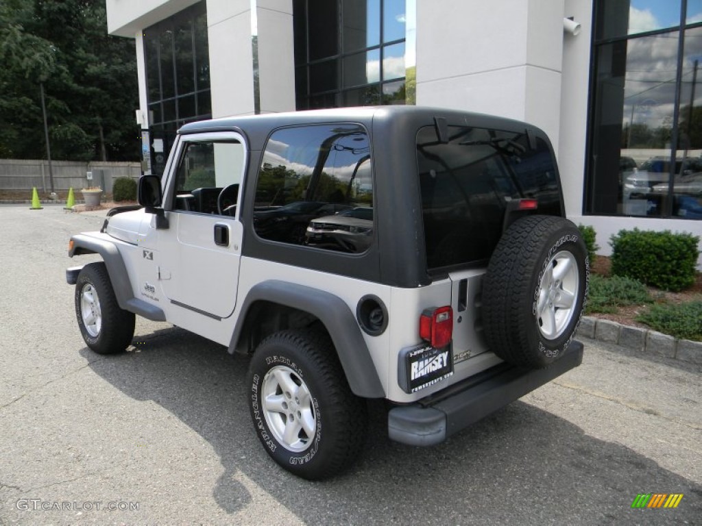 2004 Wrangler X 4x4 - Bright Silver Metallic / Dark Slate Gray photo #3