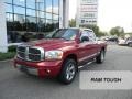 2006 Inferno Red Crystal Pearl Dodge Ram 1500 Laramie Quad Cab 4x4  photo #1