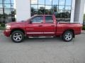 2006 Inferno Red Crystal Pearl Dodge Ram 1500 Laramie Quad Cab 4x4  photo #2