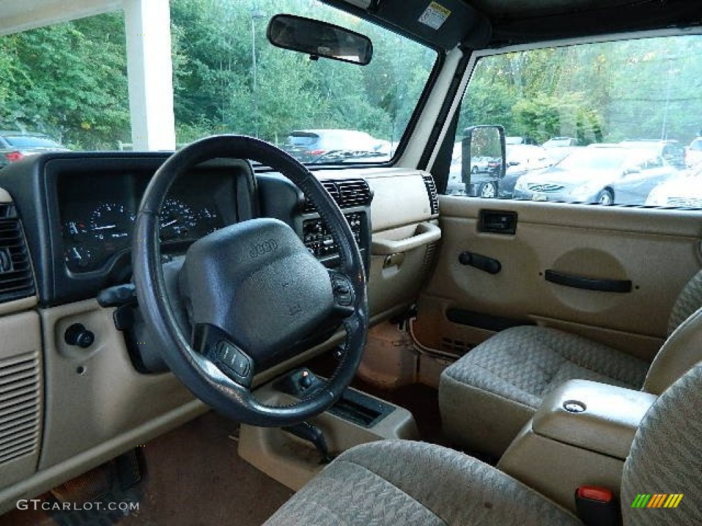 2000 Wrangler Sport 4x4 - Stone White / Camel photo #4