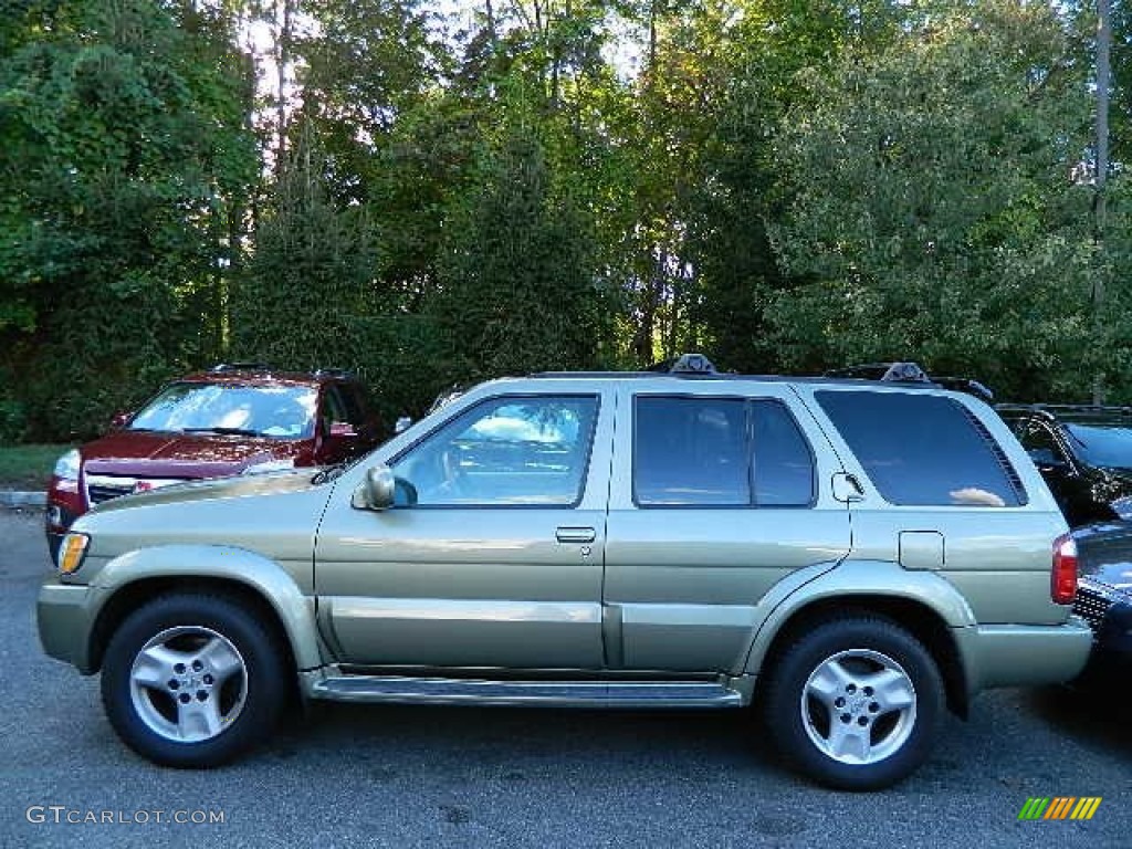 2001 QX4 4x4 - Silver Sage Metallic / Stone Beige photo #2