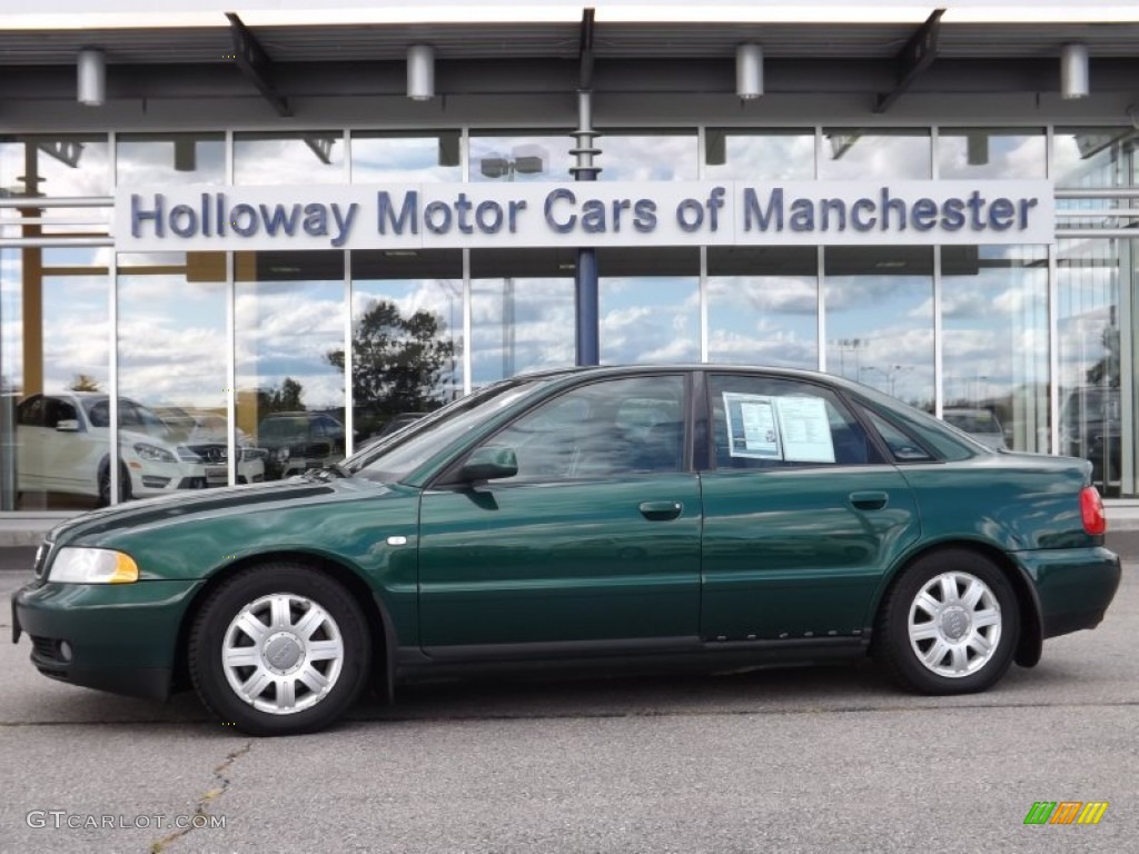 2001 A4 1.8T quattro Sedan - Cactus Green Pearl Effect / Opal Grey photo #1