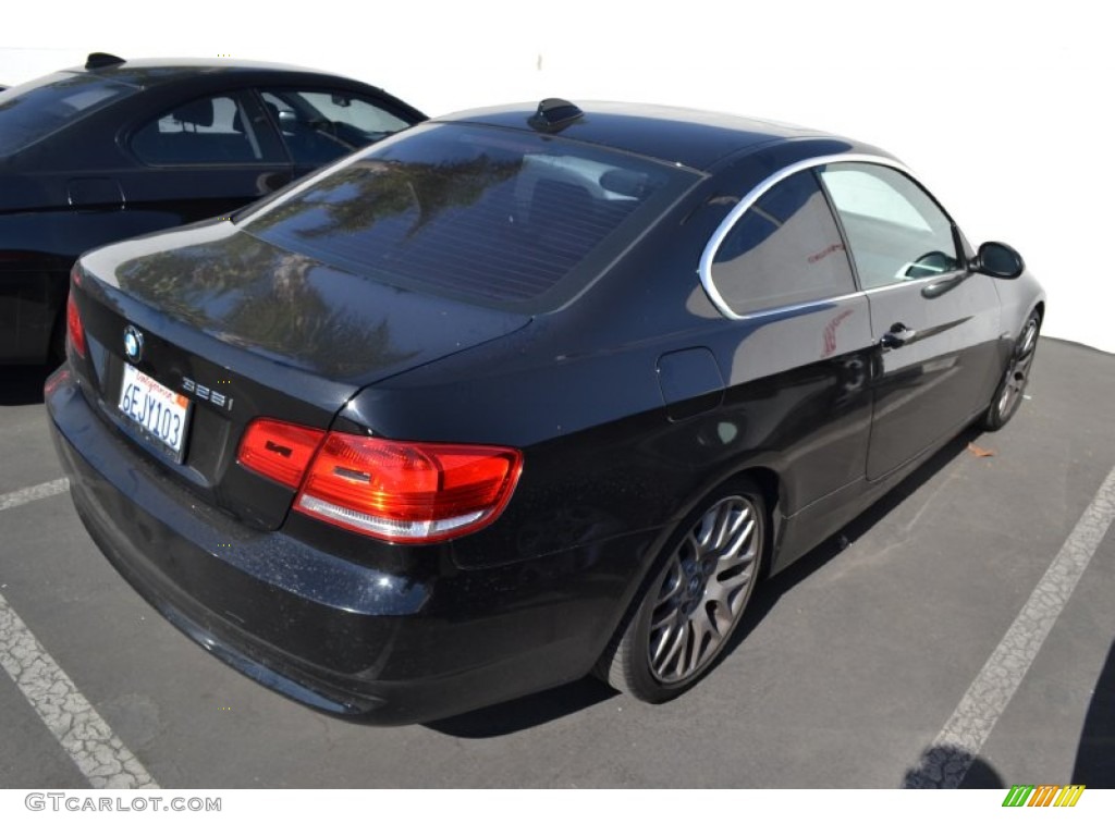 2008 3 Series 328i Coupe - Jet Black / Black photo #3