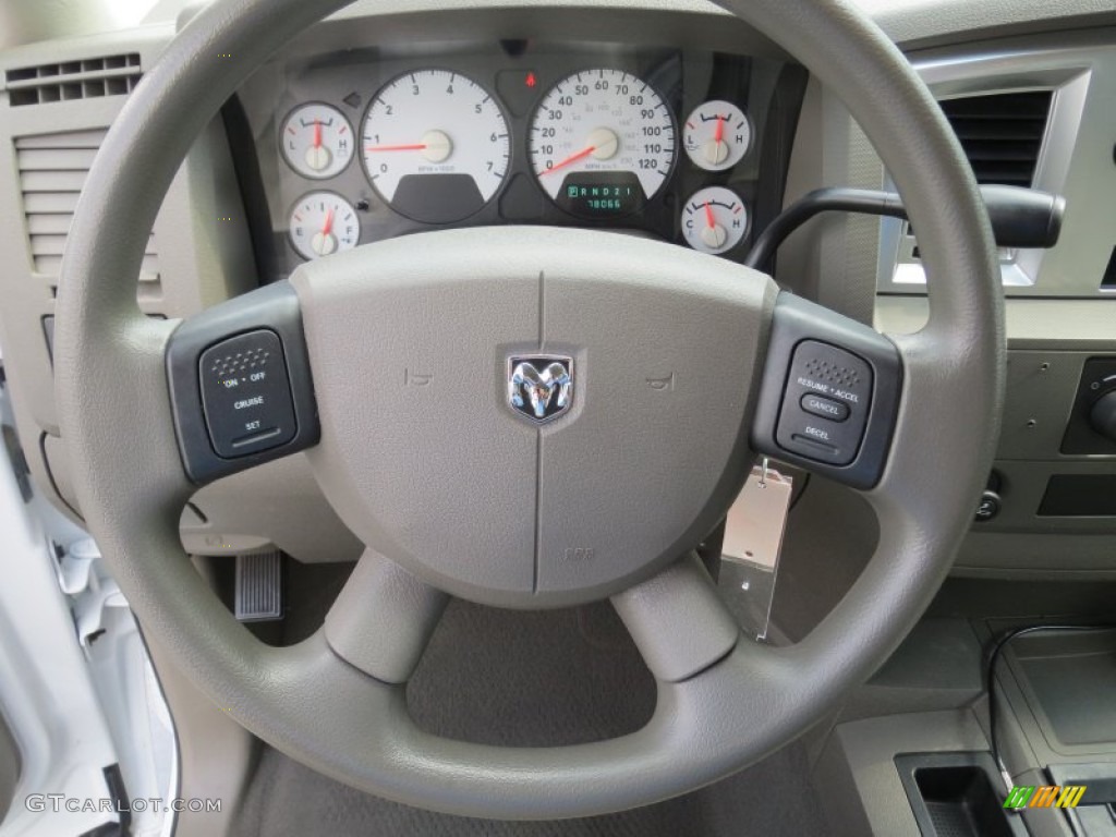 2008 Dodge Ram 1500 SXT Mega Cab Khaki Steering Wheel Photo #71260534