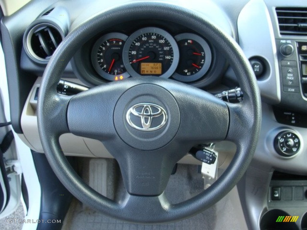 2007 Toyota RAV4 V6 4WD Ash Gray Steering Wheel Photo #71261101