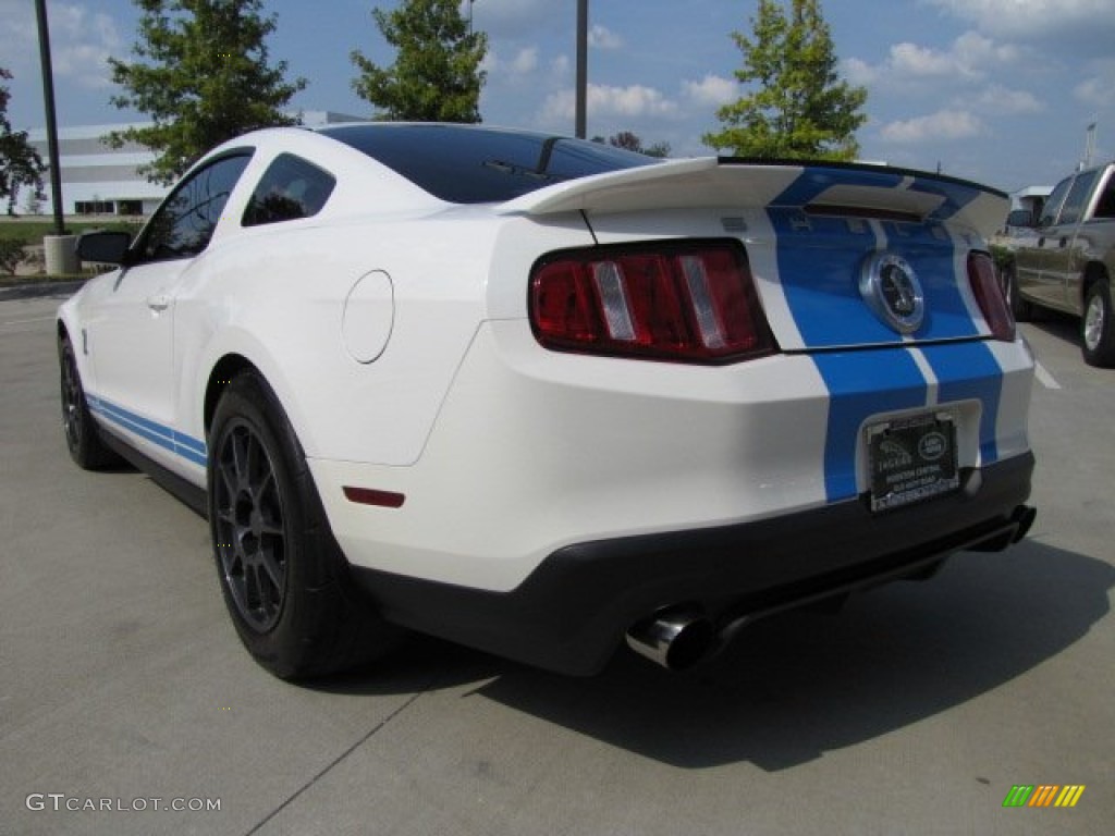 2010 Mustang Shelby GT500 Coupe - Performance White / Charcoal Black/Grabber Blue photo #8