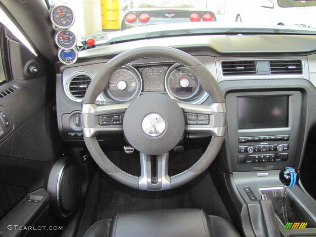 2010 Ford Mustang Shelby GT500 Coupe Charcoal Black/Grabber Blue Dashboard Photo #71262718