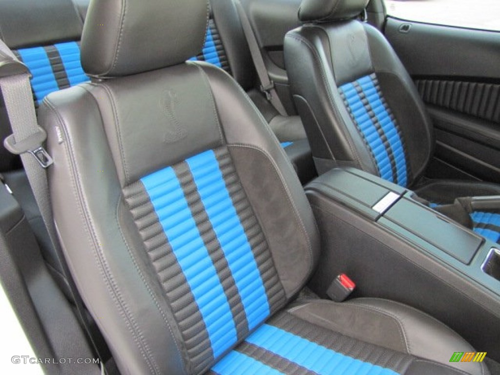 Charcoal Black/Grabber Blue Interior 2010 Ford Mustang Shelby GT500 Coupe Photo #71262790