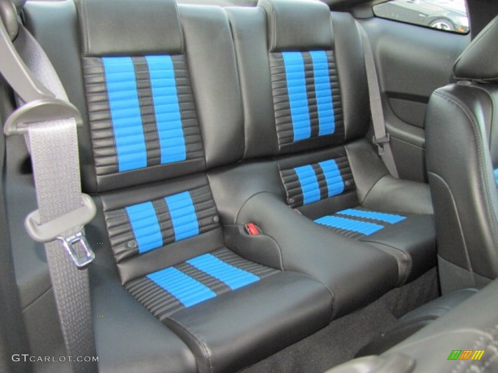 Charcoal Black/Grabber Blue Interior 2010 Ford Mustang Shelby GT500 Coupe Photo #71262805