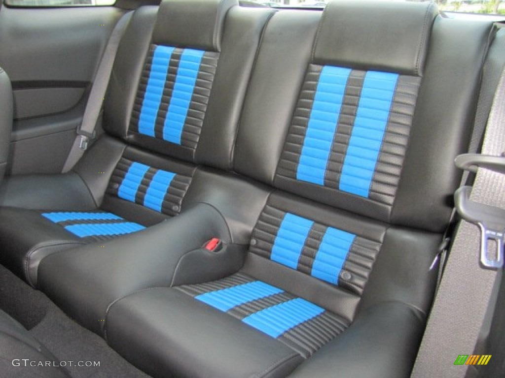 Charcoal Black/Grabber Blue Interior 2010 Ford Mustang Shelby GT500 Coupe Photo #71262853